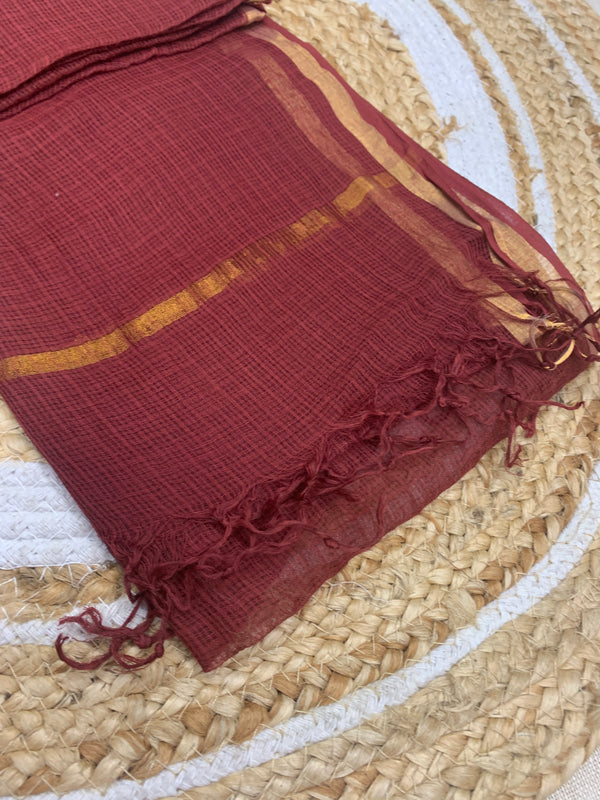 Cotton Kota Duppatta - Red