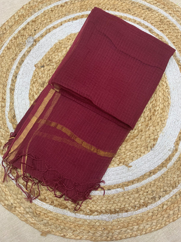 Cotton Kota Duppatta - Classic Maroon