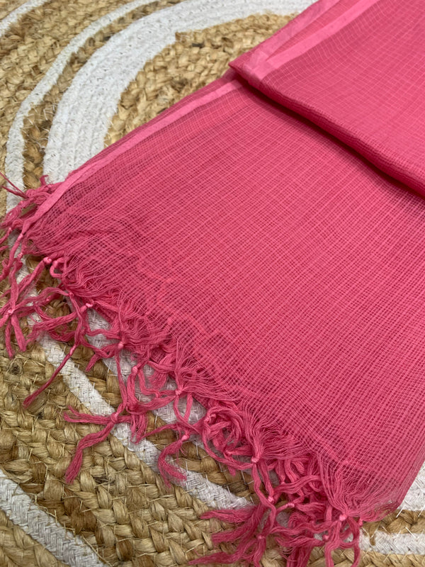 Cotton Kota Duppatta - Pastel Peach