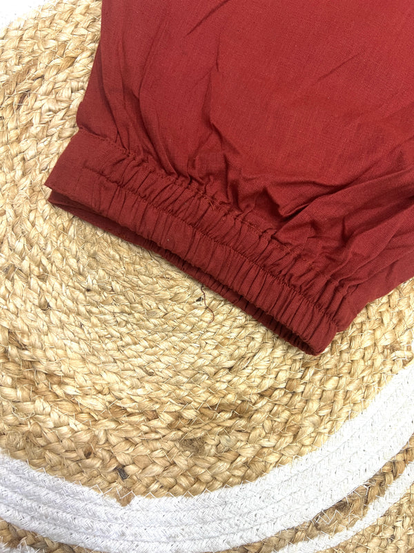 Cotton Pant - Rust