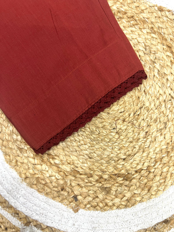 Cotton Pant - Rust