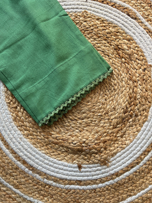 Cotton Pant -Basil Green