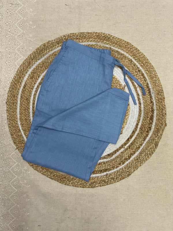 Cotton Pant -Denim Light Blue