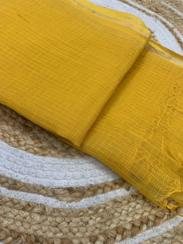 Cotton Kota Duppatta - Bright Yellow
