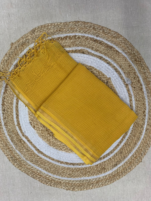 Cotton Kota Duppatta - Bright Yellow