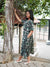 Dabu Block Print Cotton Dress - Green & Black