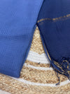 Cotton Kota Duppatta - Blue Shaded