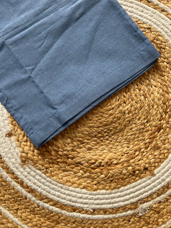 Cotton Pant -Denim Blue Palazzo