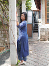 Ajrakh dots Soft Mul Cotton Cord Set - indigo