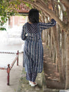 Ajrakh Block Print Mul Cotton Kurta ( One Piece ) - Black