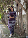 Ajrakh Diamond Soft Mul Cotton Cord Set - Black & Red