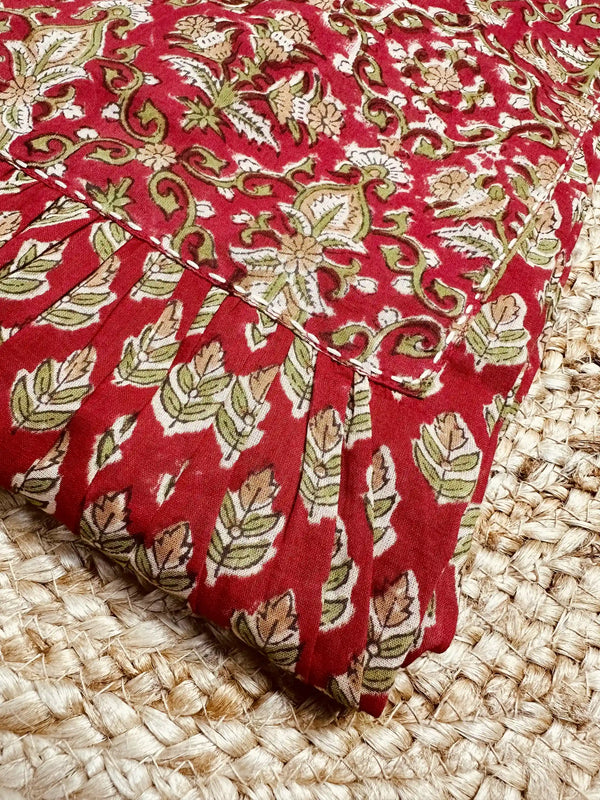 Sanganeri Cord Set ( 2 Piece ) - Red