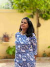 Mughal Hand Block Print ( 2 Piece ) - Royal Blue