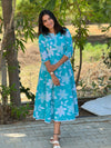 Flared Cord Set ( 2 Piece ) - Turquoise Blue