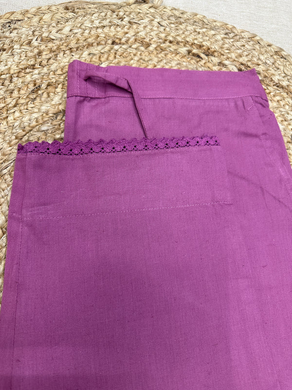 Cotton Pant - Mauve Pink