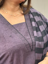 Pure Cotton Cord Set ( 2 Piece ) - Purple