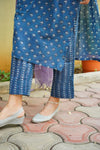 Ajrakh Hand Block Print ( 2 Piece ) - Blue