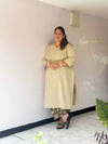 Self Checks Cotton Cord Set ( 2 Piece ) -Beige