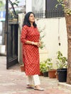 Cotton Kurta ( One Piece ) - Red