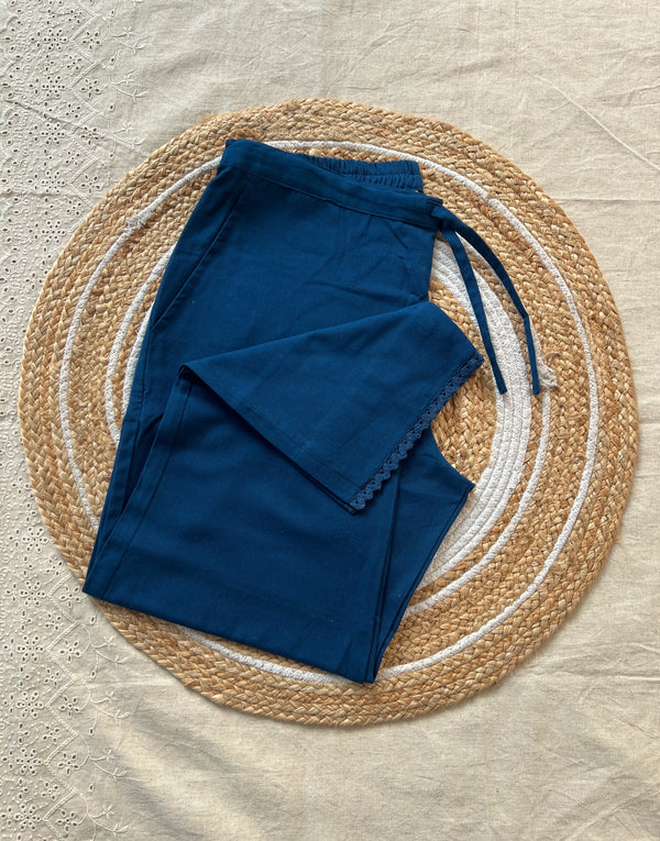 Cotton Pant - Sapphire Blue