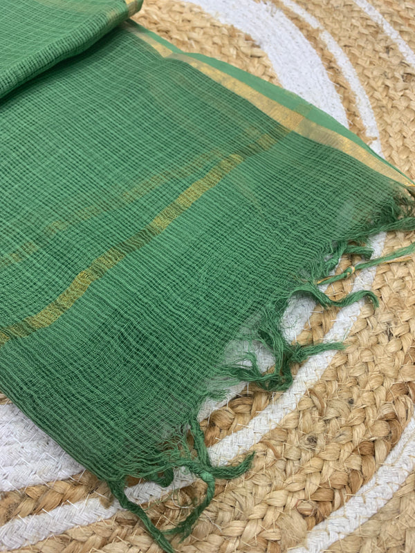 Cotton Kota Duppatta - Leaf Green