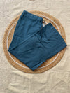 Cotton Pant - Denim Textured Blue Palazzo