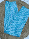 Flared &nbsp;Cord Set ( 2 Piece ) - Turquoise Blue