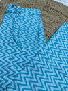 Flared &nbsp;Cord Set ( 2 Piece ) - Turquoise Blue