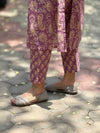 Mughal Hand Block Print- Lavender