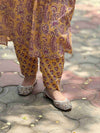 Mughal Hand Block Print- Earthy Yellow