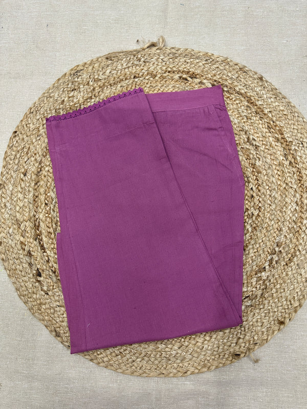 Cotton Pant - Mauve Pink