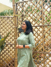 Woven Cotton Cord Set ( 2 Piece ) -Pista Green