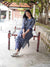 Indigo Blue Floral Bagh Hand Block Print Cotton Straight-Fit Kurta for women