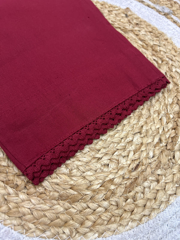 Cotton Pant - Maroon