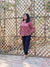 Maroon Meander Ajrakh Mul Cotton Hand Block Print Shirt for women
