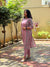 Sanganeri Print Cotton Cord Set ( 2 Piece ) -Mauve pink
