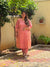 Sanganeri Print Cotton Cord Set ( 2 Piece ) -Peach Pink