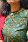 Ajrakh Hand Block Print ( 2 Piece ) - Green