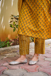 Ajrakh Hand Block Print ( 2 Piece ) - Mustard