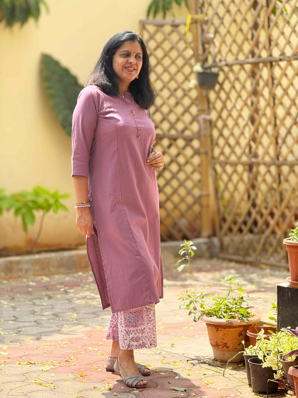 Self Checks Cotton Cord Set ( 2 Piece ) -Baby Pink