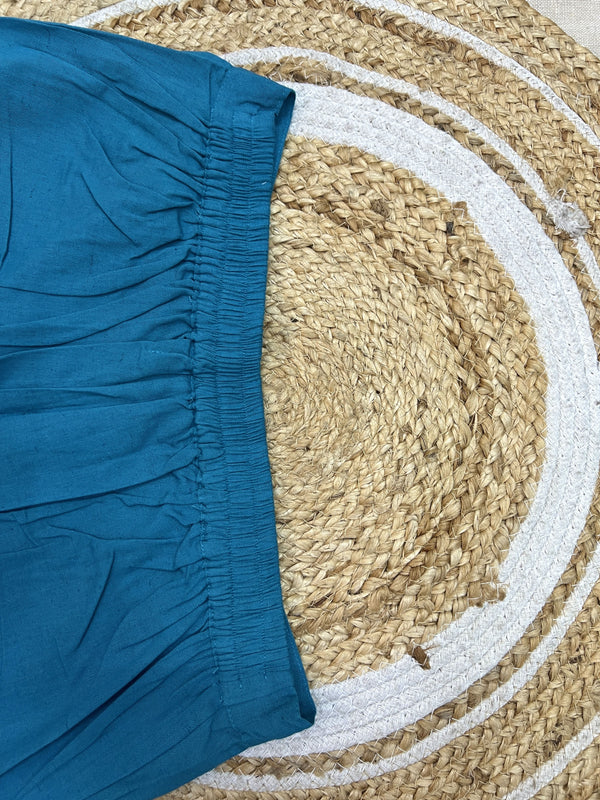 Cotton Pant - Teal Blue