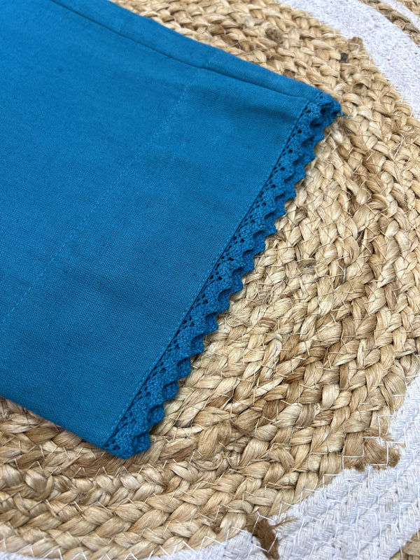 Cotton Pant - Teal Blue