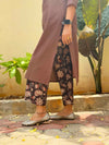 Self Checks Cotton Cord Set ( 2 Piece ) -Brown