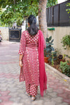Sanganeri Hand Block Print ( 2 Piece ) - Red