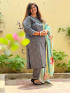 Woven Cotton Cord Set ( 2 Piece ) -Gray