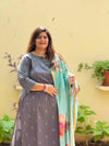 Woven Cotton Cord Set ( 2 Piece ) -Gray
