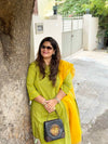 Woven Cotton Cord Set ( 2 Piece ) -Green