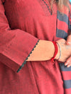 Pure Cotton Cord Set ( 2 Piece ) - Maroon