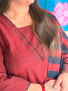 Pure Cotton Cord Set ( 2 Piece ) - Maroon