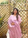 Woven Cotton Cord Set ( 2 Piece ) -Mauve pink